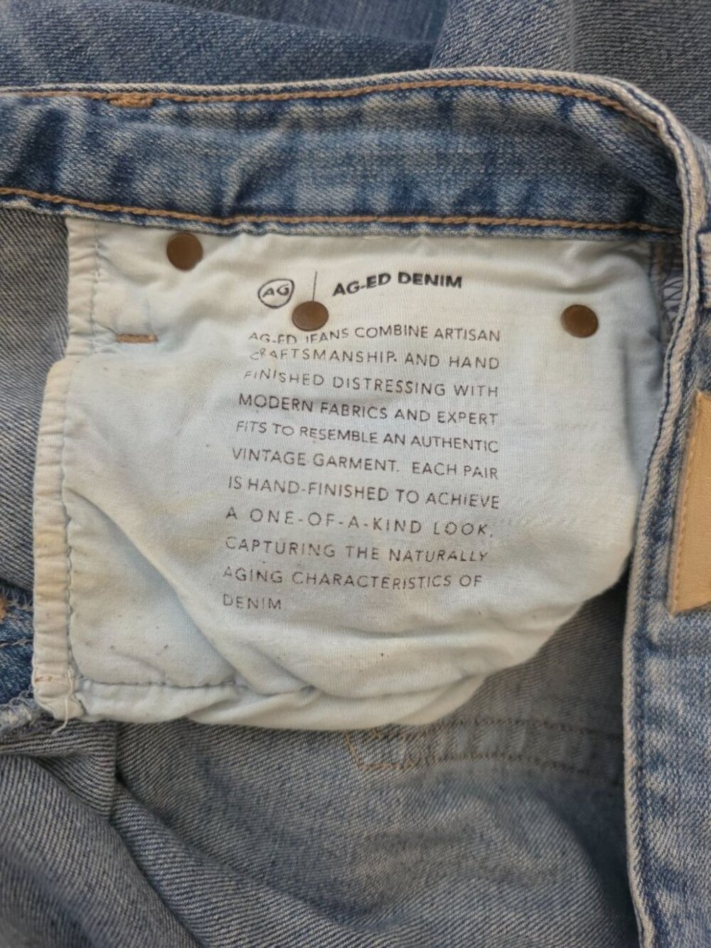 AG Adriano Goldschmied Ex-Boyfriend Slouchy Slim Cropped AG-ED Denim Jeans 27 - Picture 11 of 13